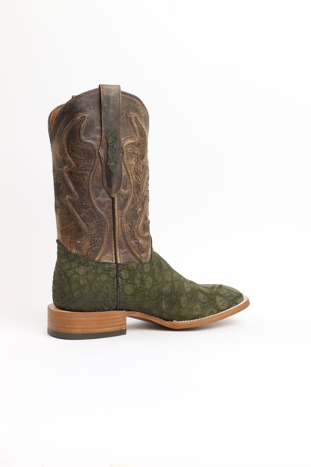 Chero's Premium Exotic Alligator Belly Olive