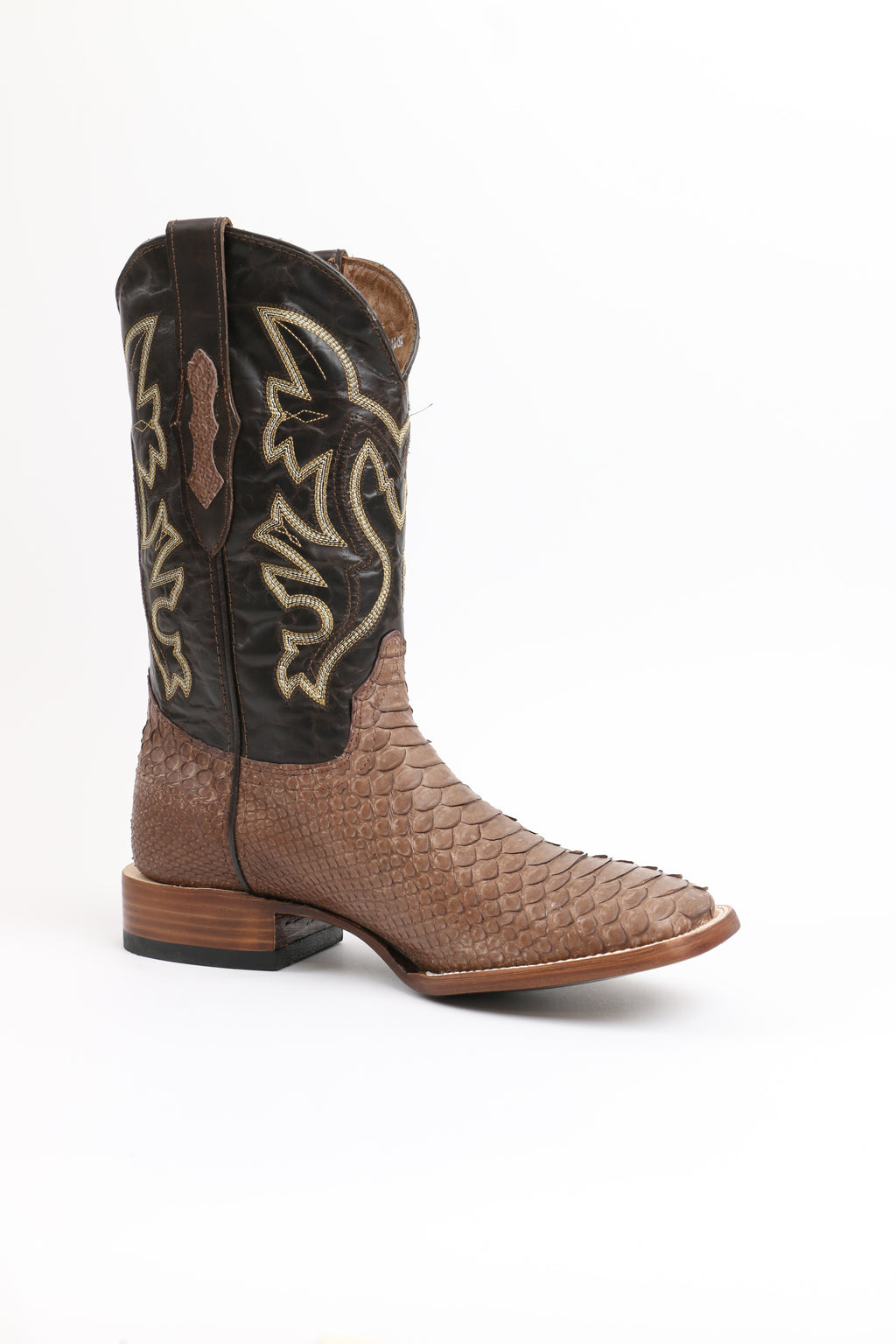 Chero's Premium Exotic Python Glazed Dark Brown