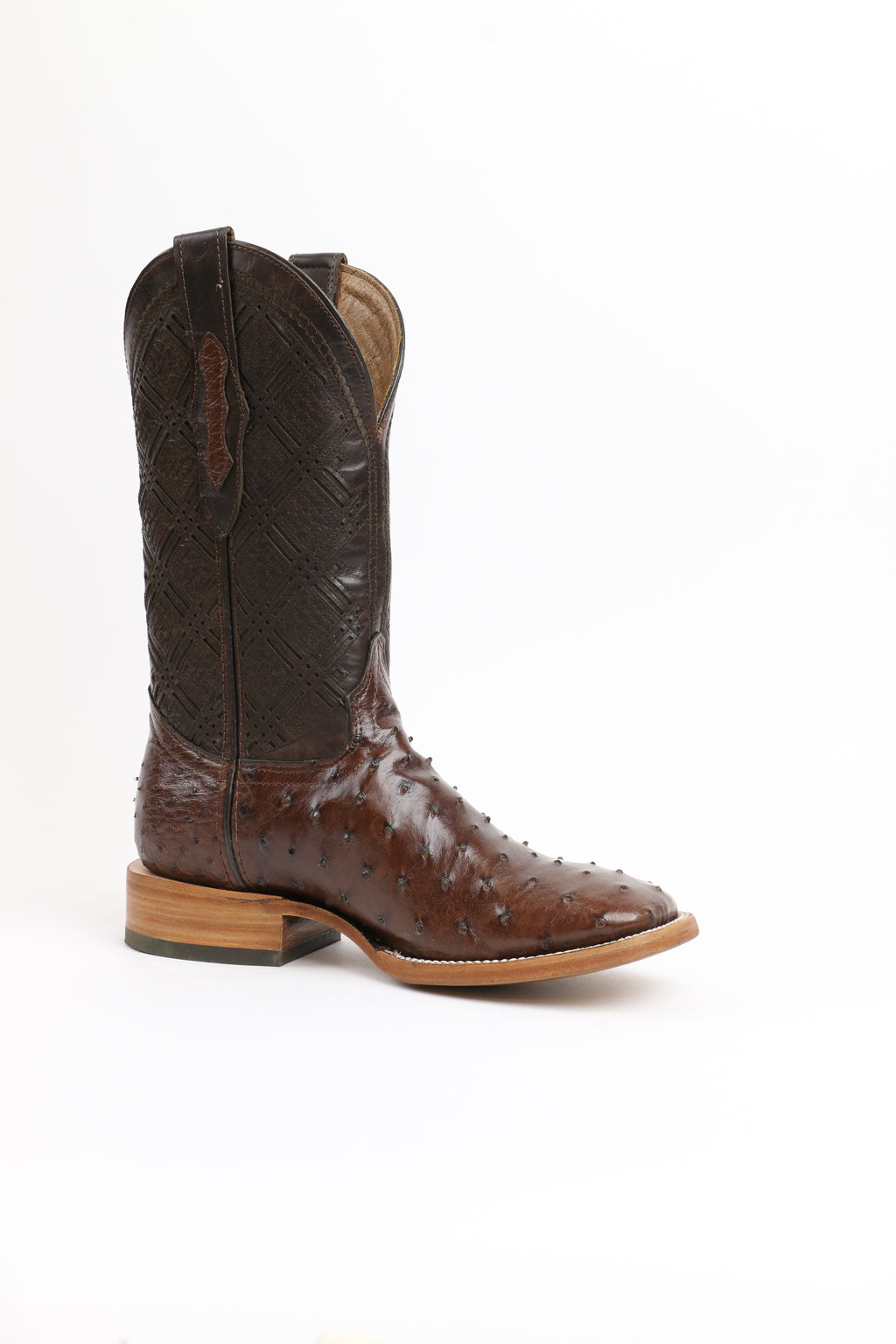 Chero's Premium Exotic Ostrich Cowboy Brown