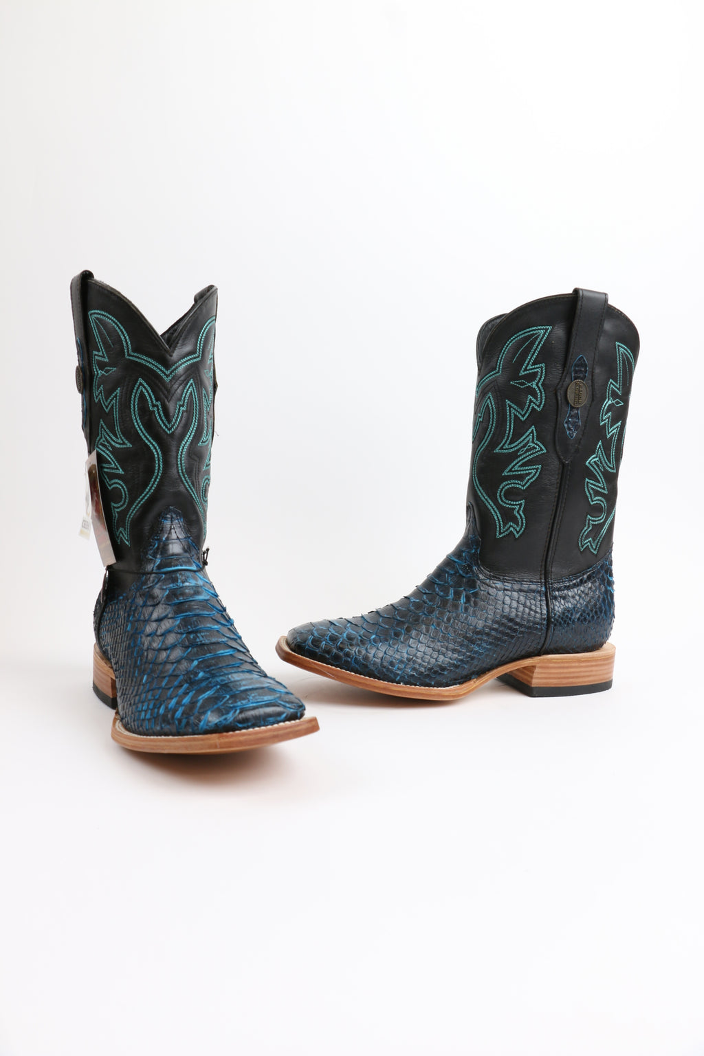 Chero's Premium Exotic Python Black Turquoise