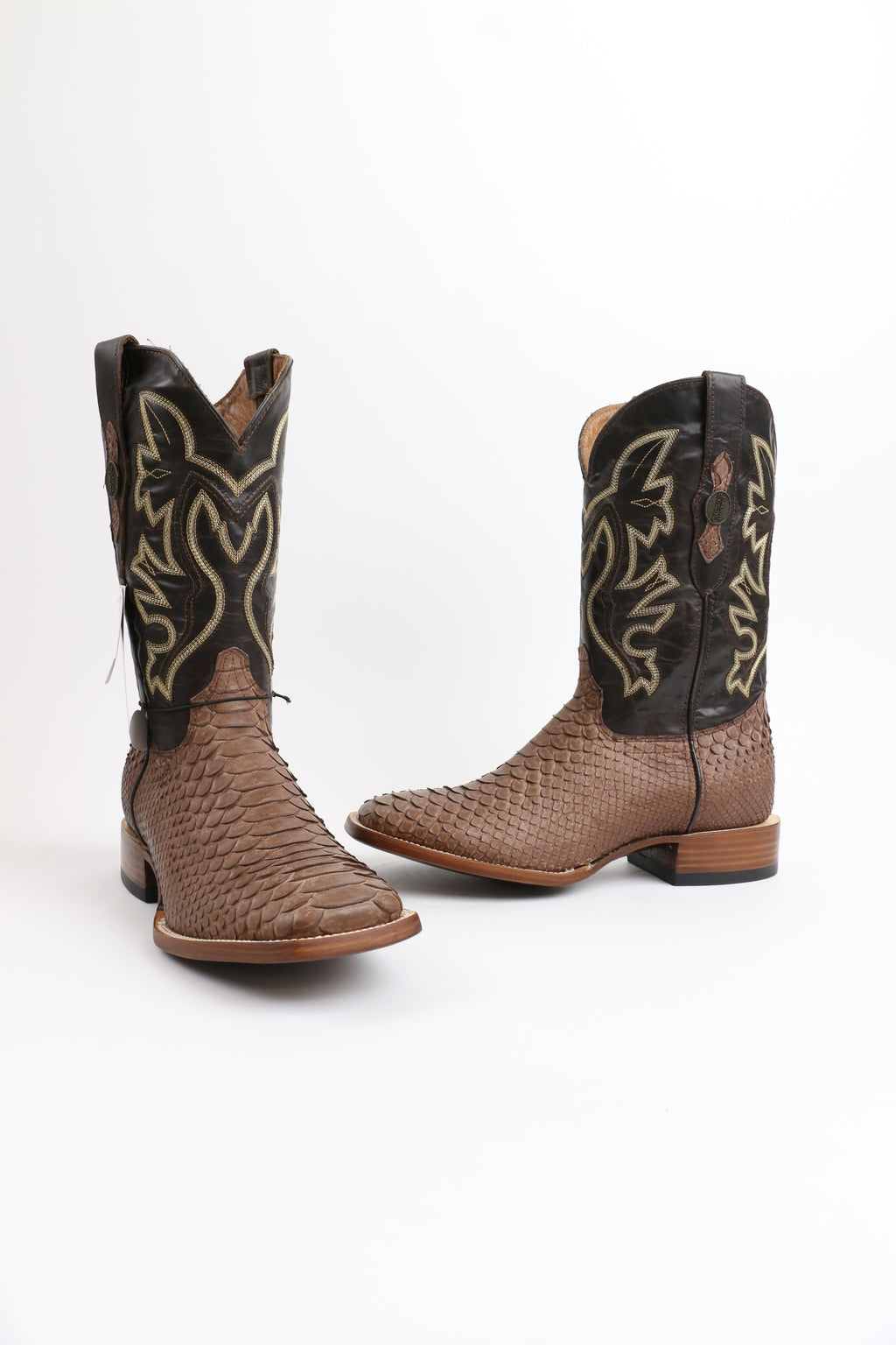 Chero's Premium Exotic Python Glazed Dark Brown