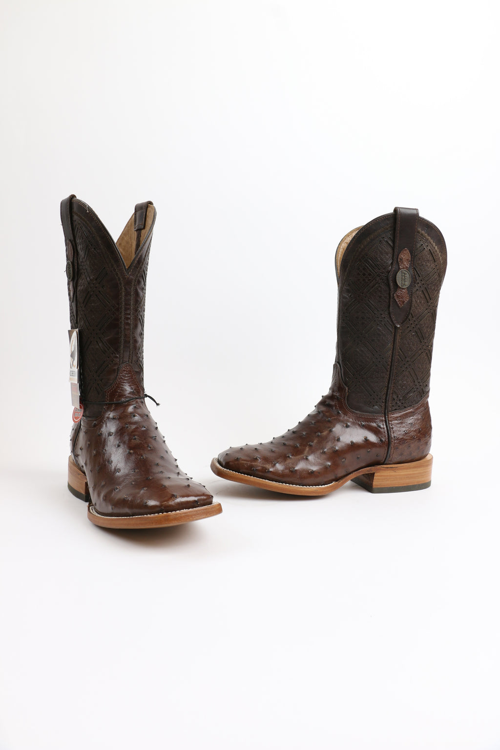 Chero's Premium Exotic Ostrich Cowboy Brown
