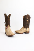 Chero's Premium Exotic Ostrich Vintage Sand