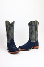 Chero's Roughout Deep Sea Blue Square Toe Boots