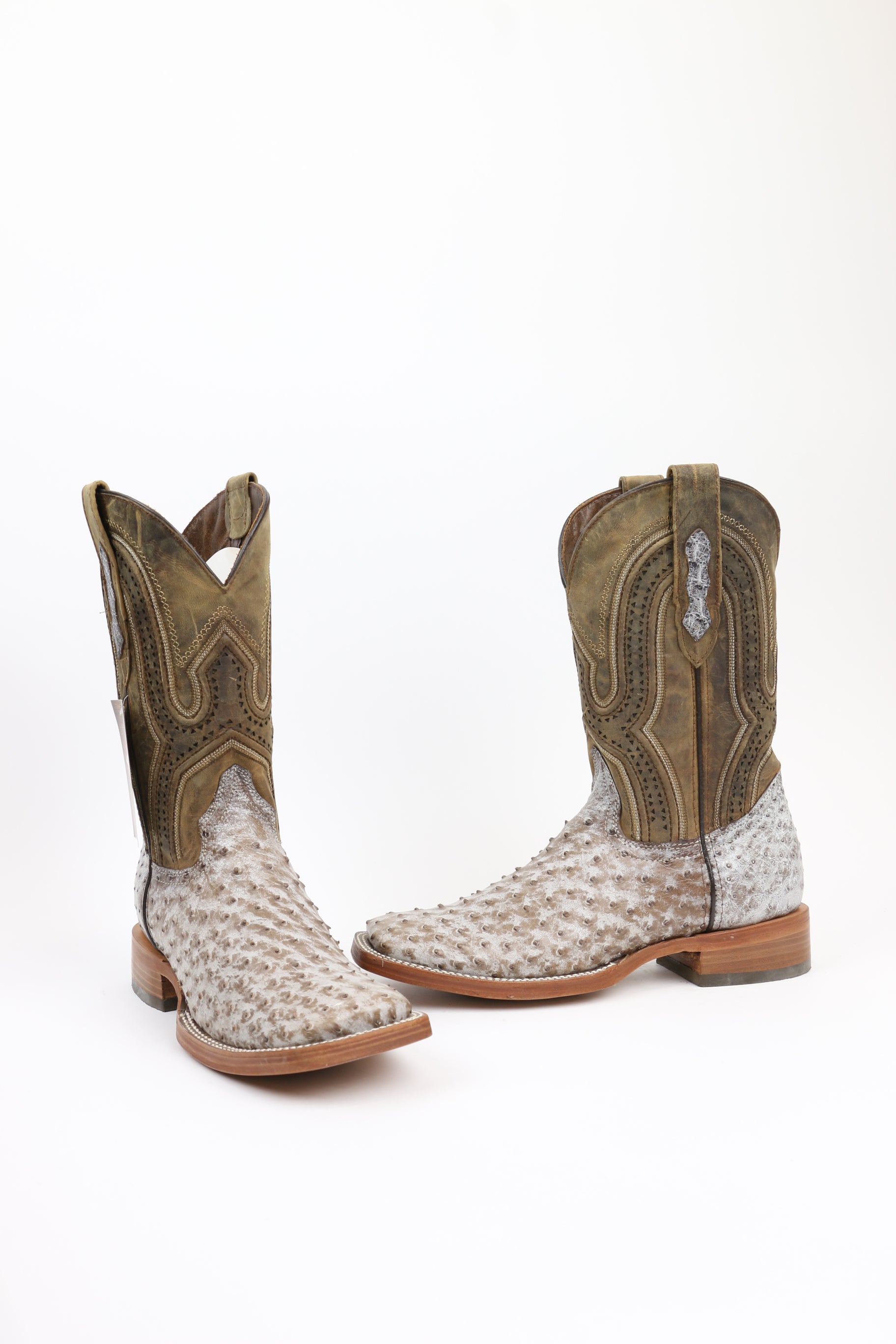 Chero's Premium Exotic Ostrich Nicotine Bone (Dark Sole)