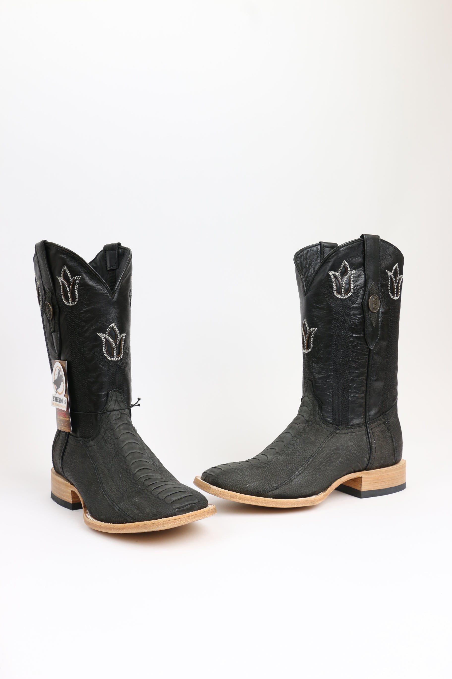 Chero's Premium Exotic Ostrich Leg Charcoal