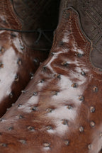 Chero's Premium Exotic Ostrich Cowboy Brown