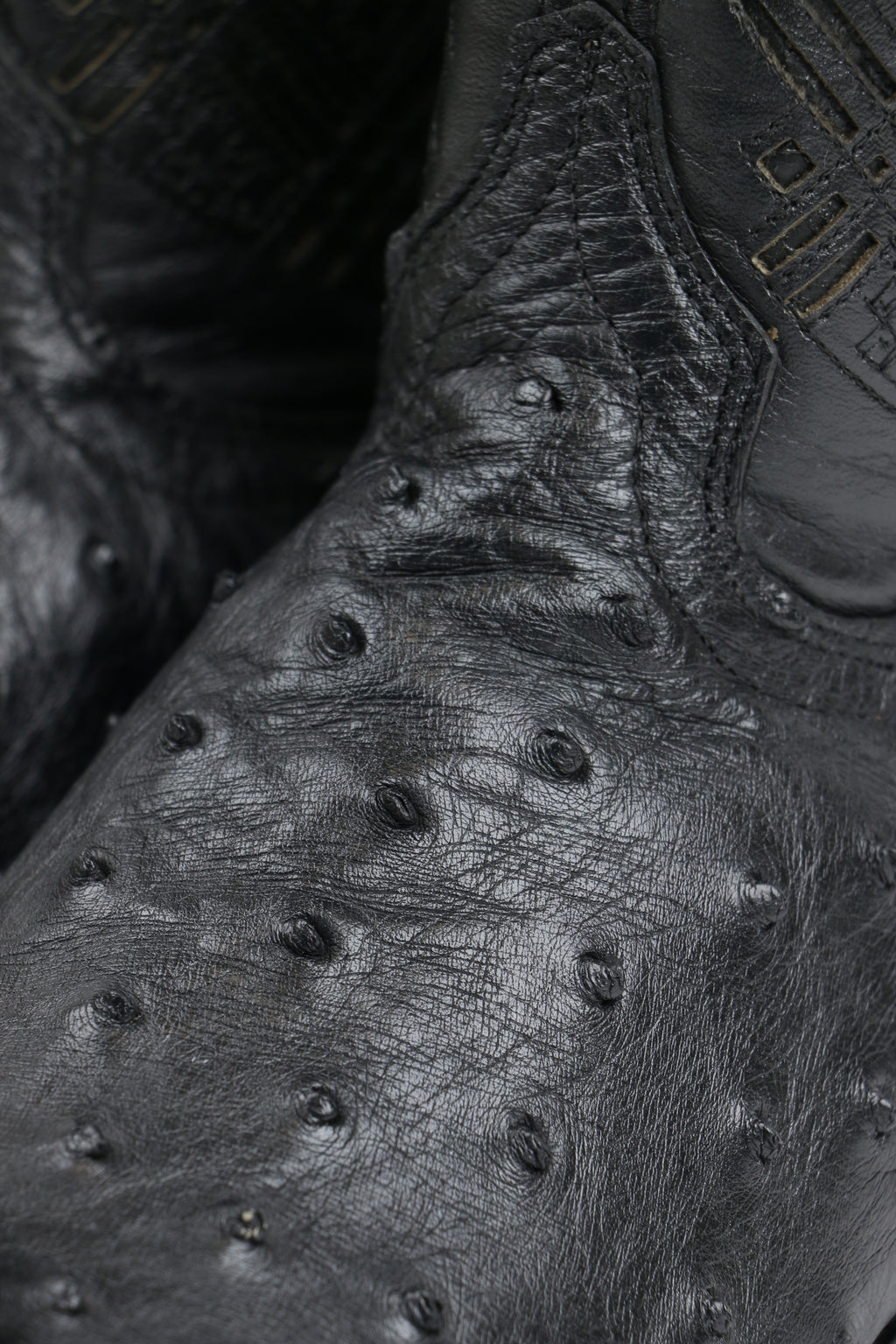 Chero's Premium Exotic Ostrich Triple Black