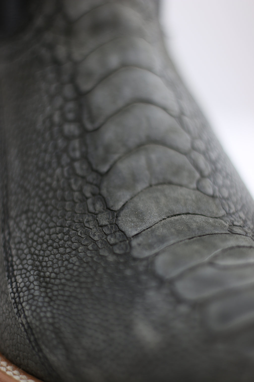 Chero's Premium Exotic Ostrich Leg Charcoal