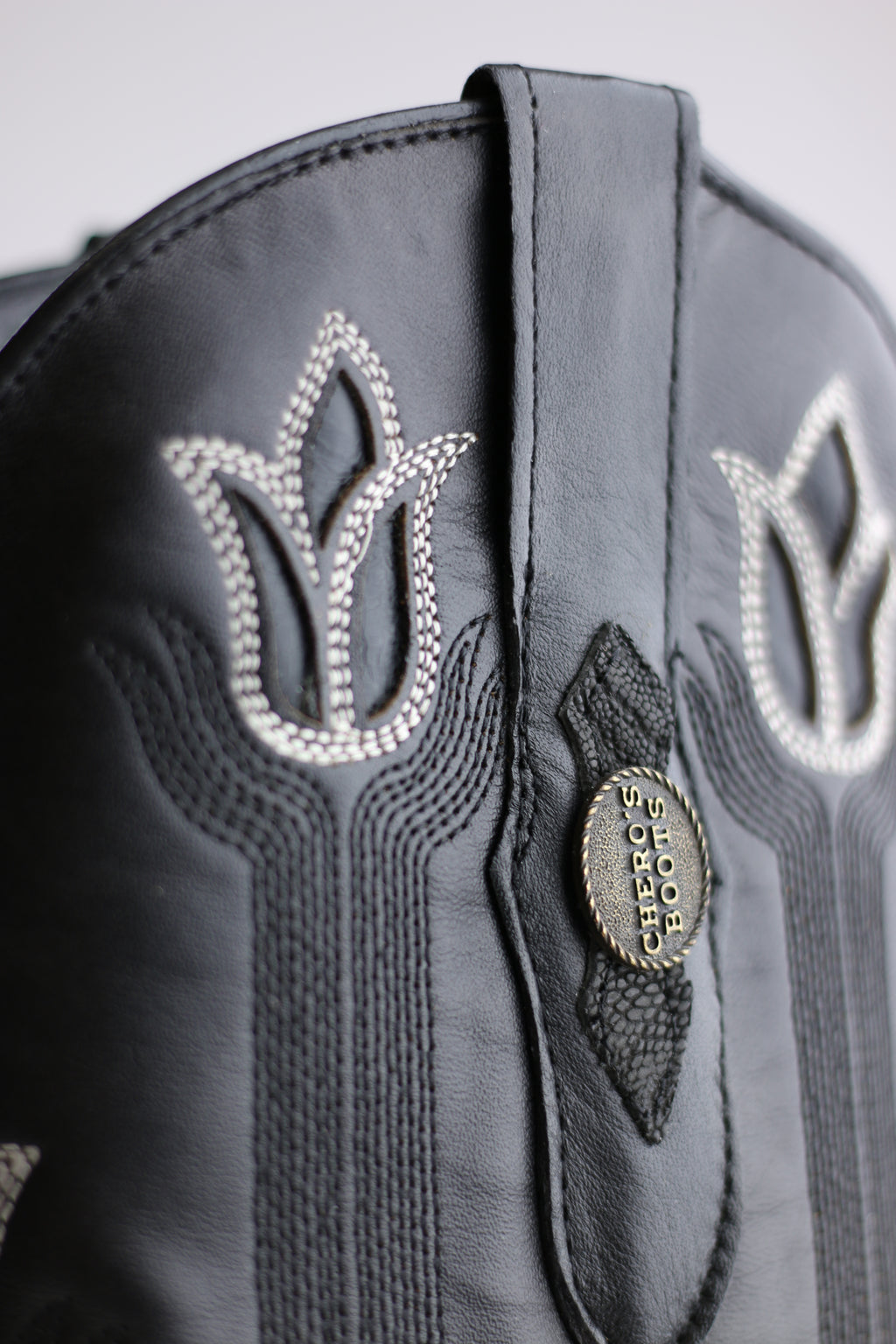 Chero's Premium Exotic Ostrich Leg Charcoal