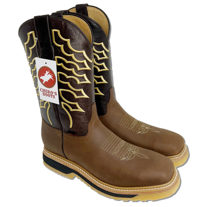 Chero's Spike Brown Steel-Toe Work Boots