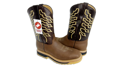 Chero's Spike Brown Steel-Toe Work Boots