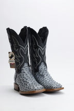 Chero's Premium Exotic Full-Quill Ostrich Charcoal