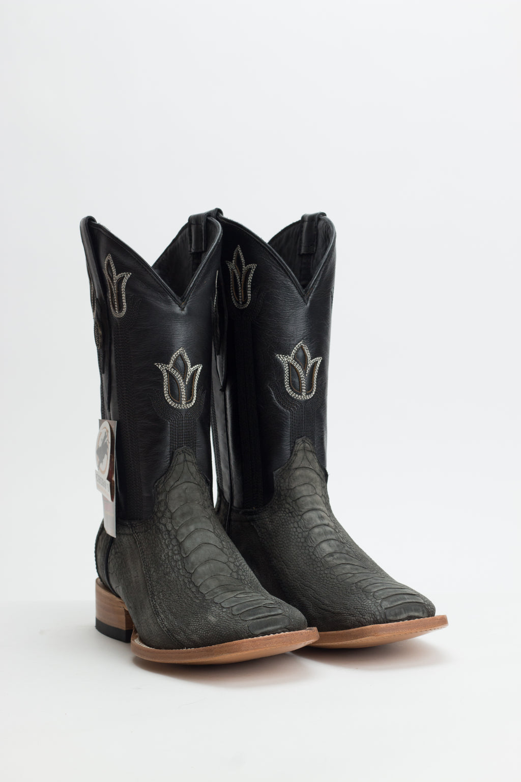 Chero's Premium Exotic Ostrich Leg Charcoal