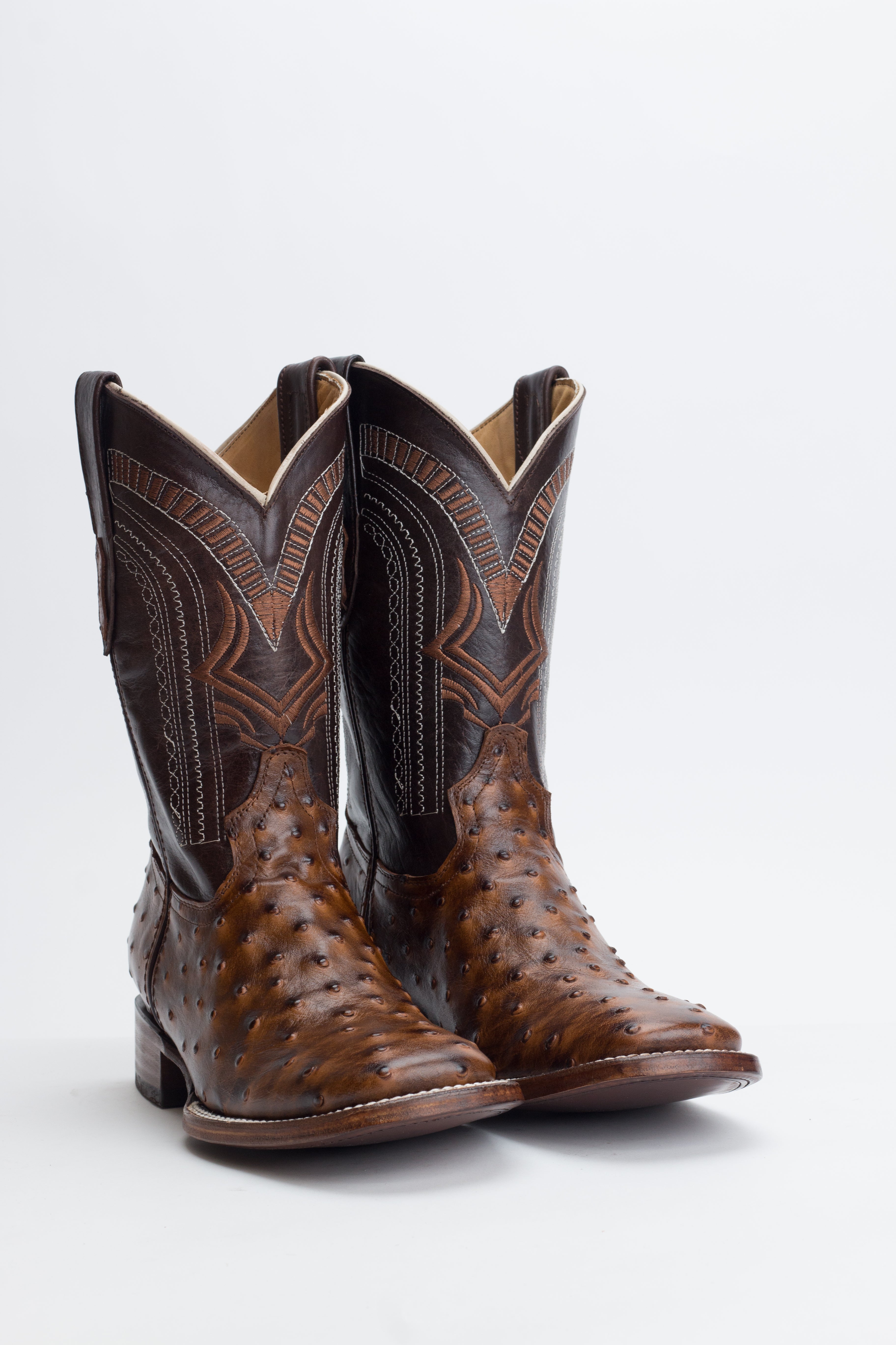 5 Ranch Faux Ostrich (Printed Cowhide) - Chesnut