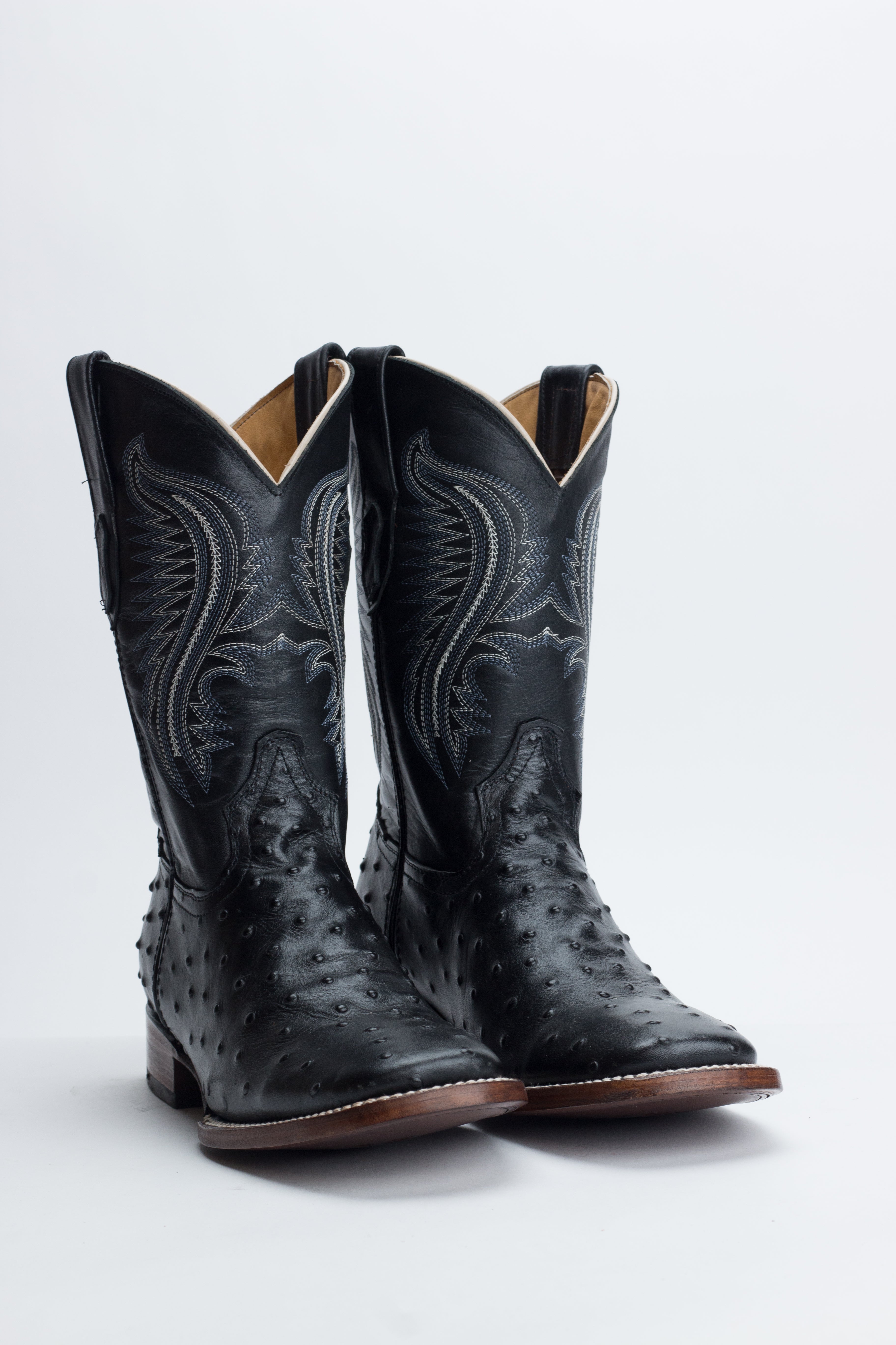 5 Ranch Faux Ostrich (Printed Cowhide) - Black