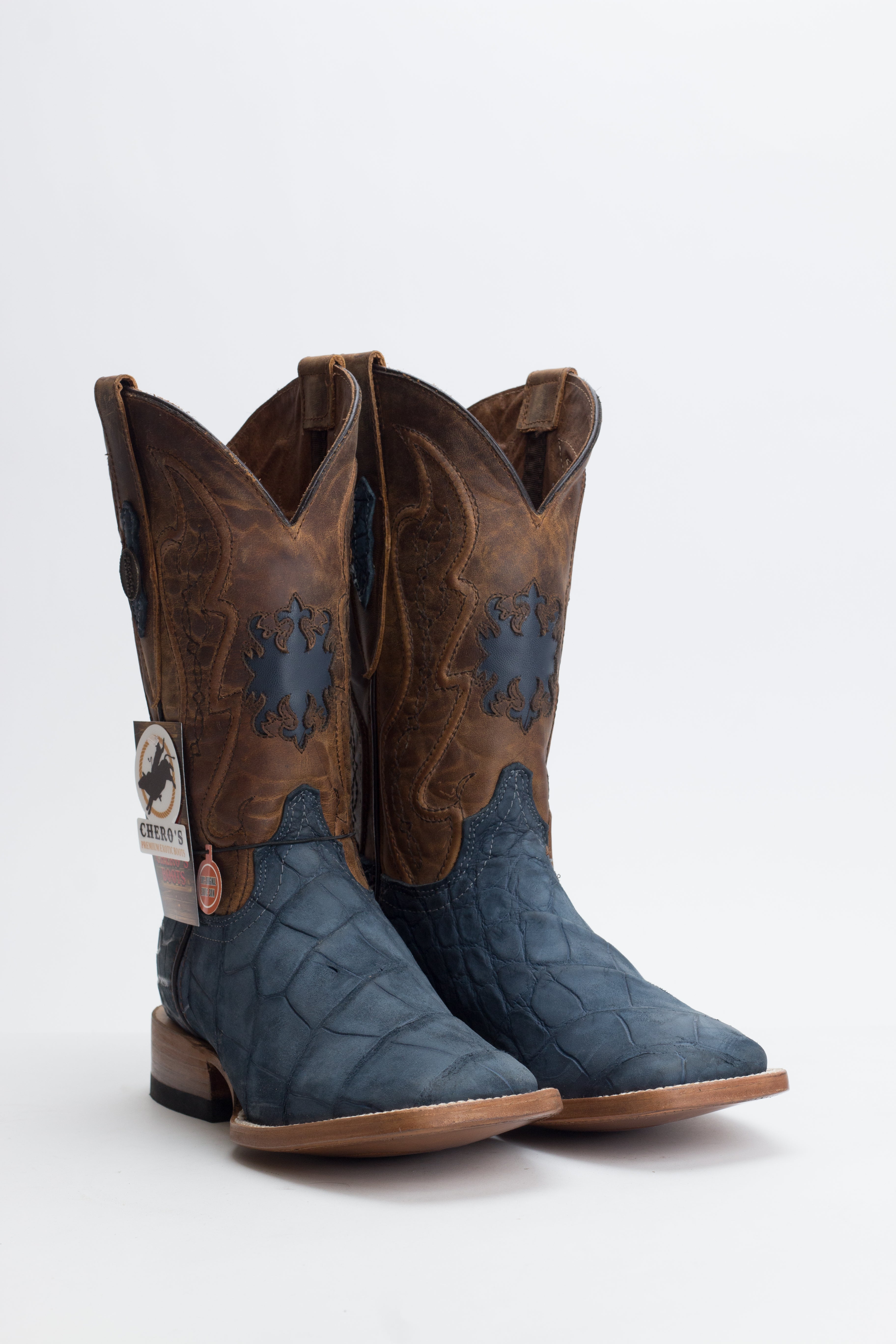 Chero's Premium Exotic Alligator Belly Navy