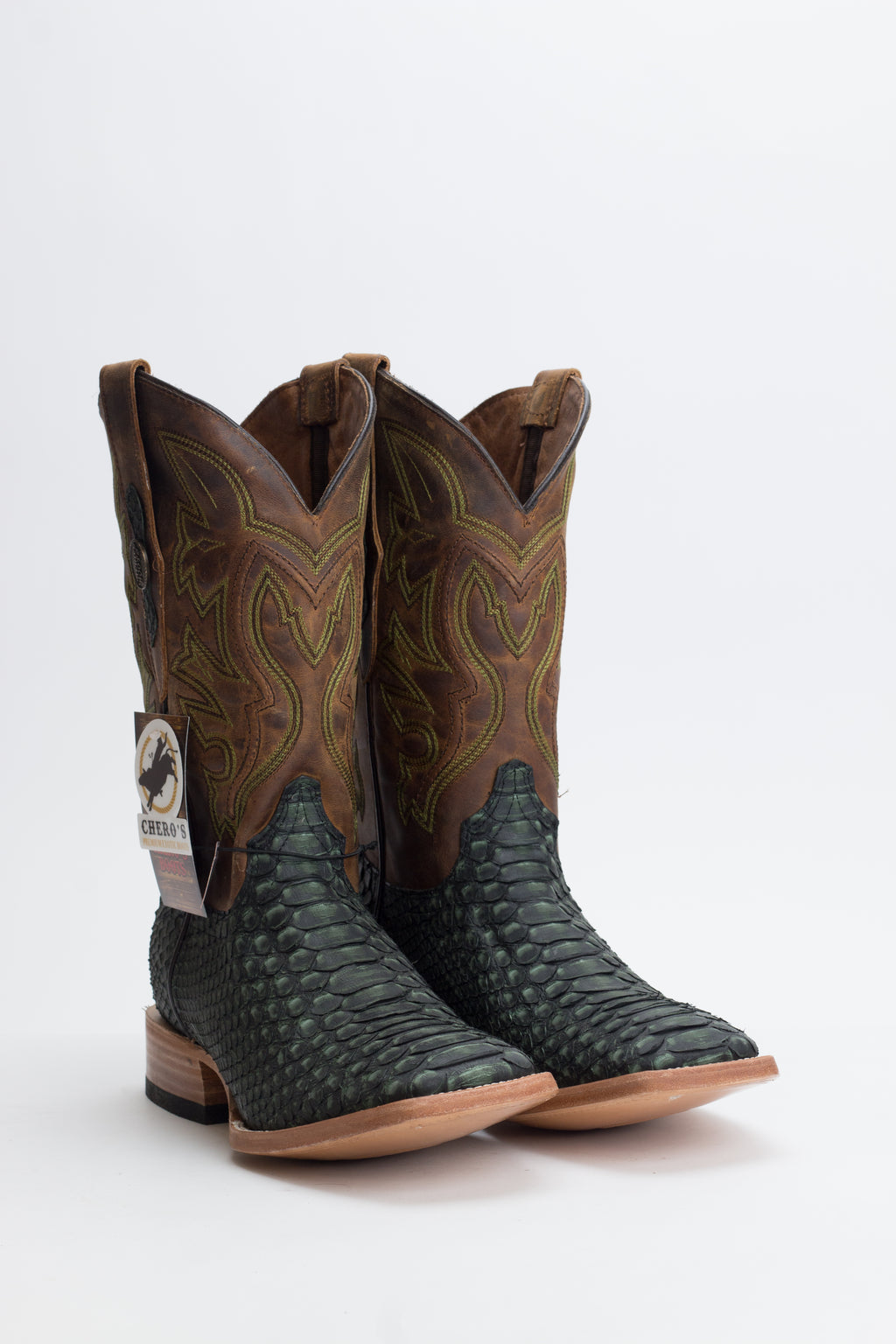 Chero's Premium Exotic Python Safari Green