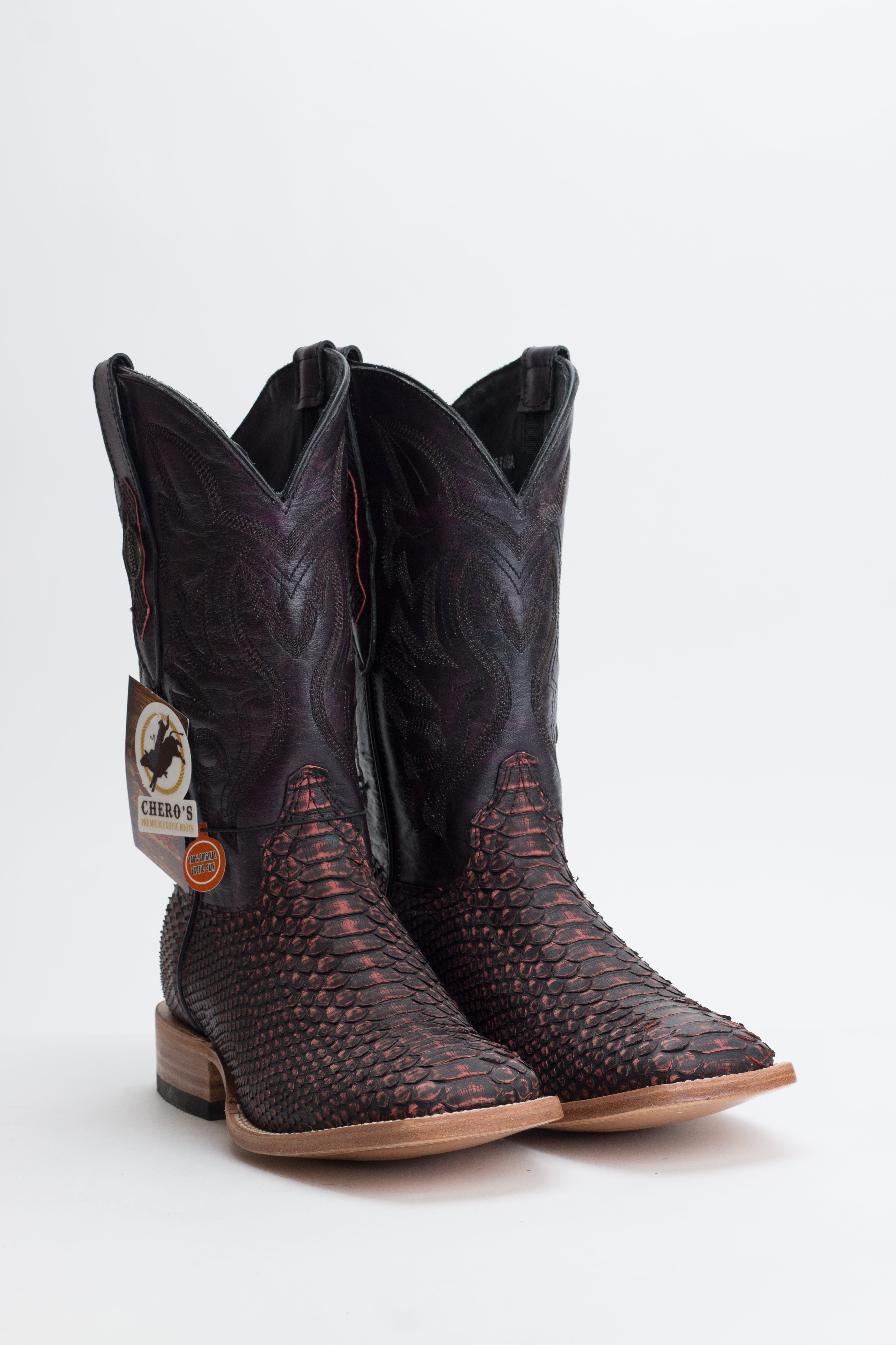 Chero's Premium Exotic Python Safari Red