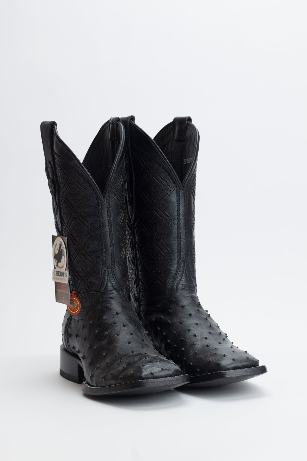 Chero's Premium Exotic Full-Quill Ostrich Triple Black