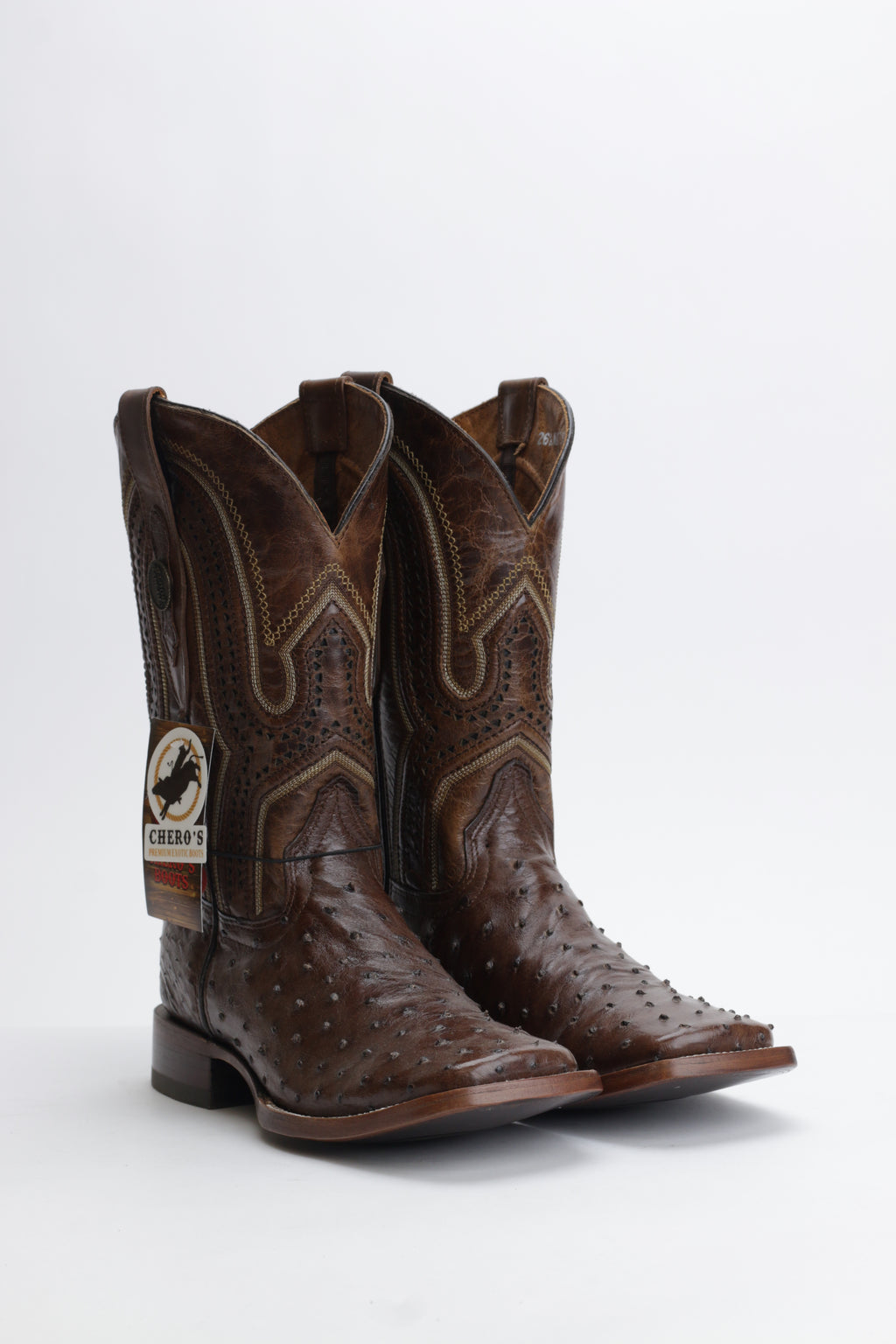 Chero's Premium Exotic Full-Quill Ostrich Kango Brown