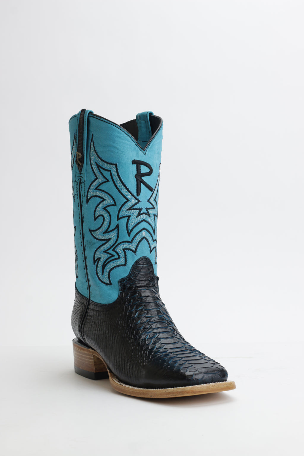 Ranchers Faux Python (Printed Cowhide) - Black/Turquoise