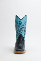 Ranchers Faux Python (Printed Cowhide) - Black/Turquoise