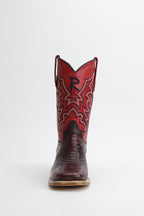 Ranchers Faux Python (Printed Cowhide) - Black/Red