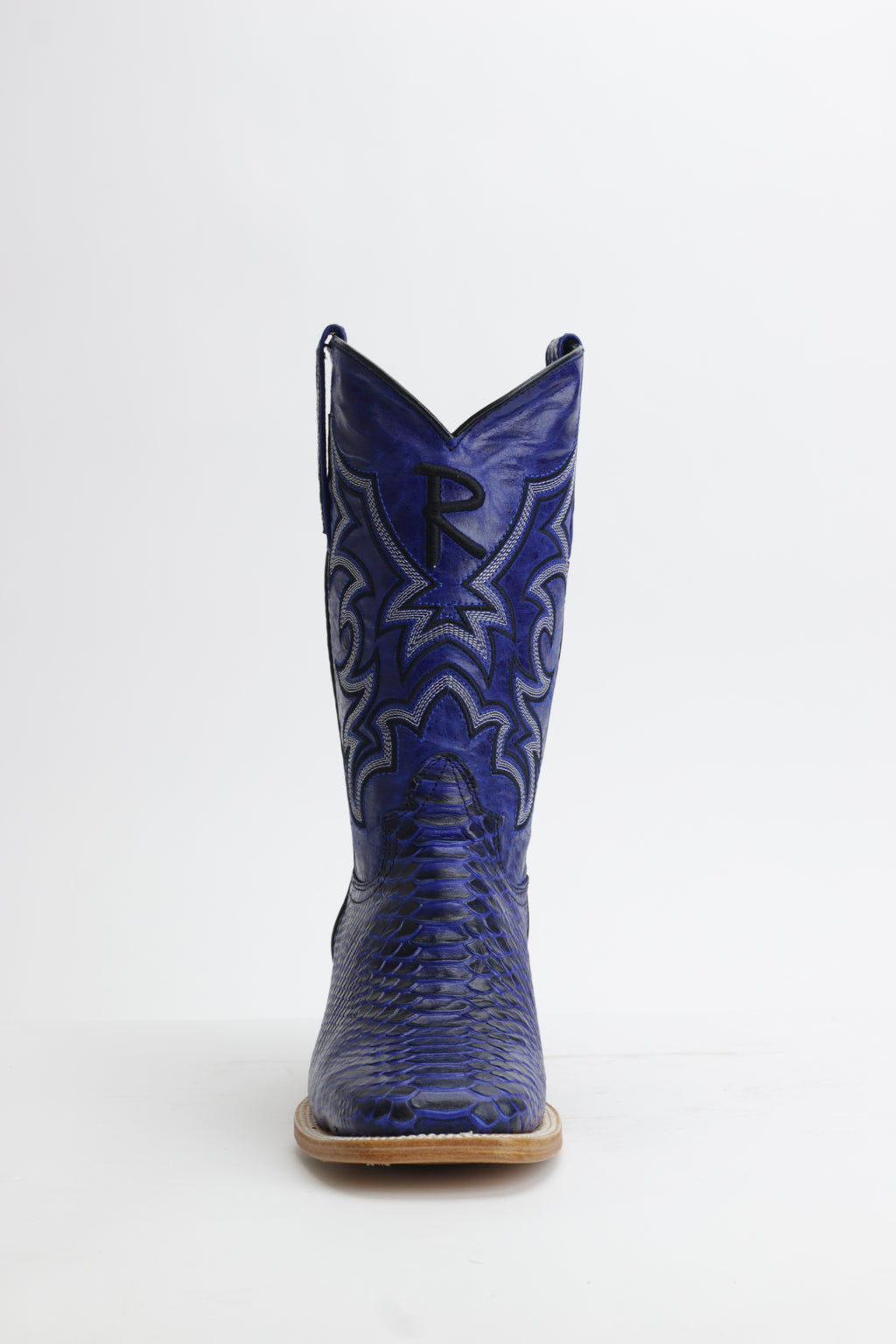 Ranchers Faux Python (Printed Cowhide) - Black/Blue