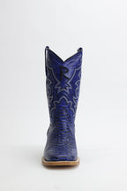 Ranchers Faux Python (Printed Cowhide) - Black/Blue