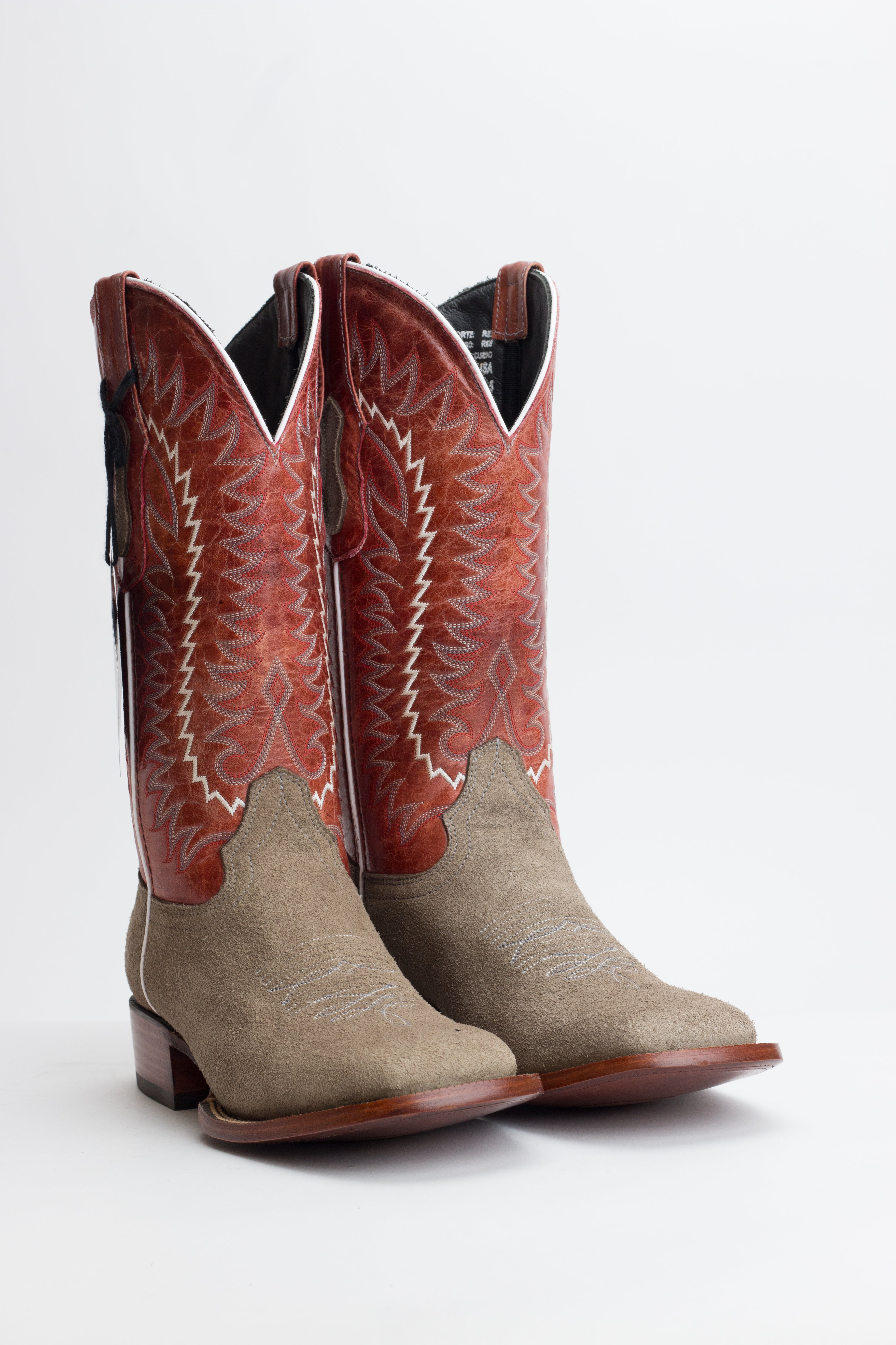 Chero's Roughout Industrial Gray Square Toe Boots