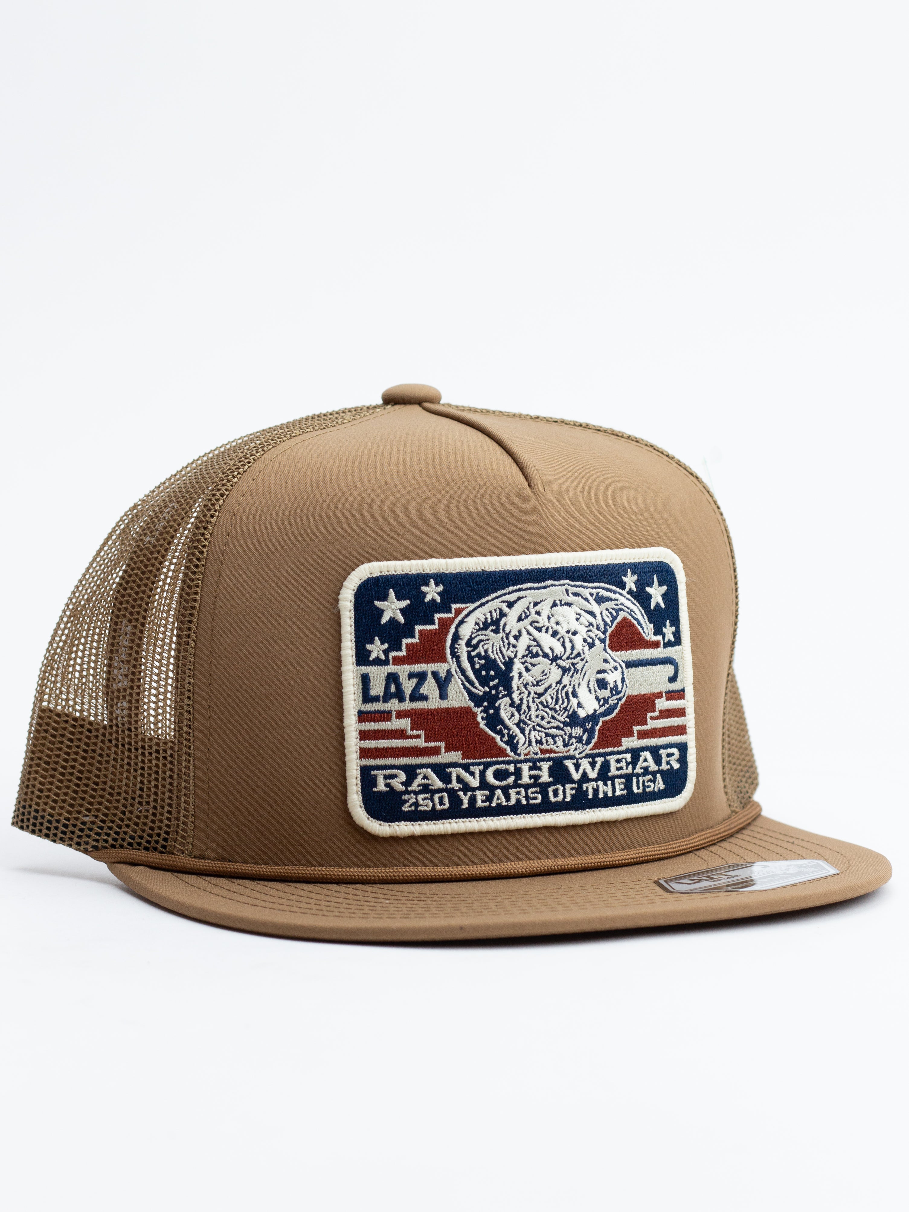 Lazy J Ranch Coyote Brown Freedom Classic Rope Trucker Hat