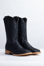 Chero's Faux Jumbo Snake (Leather Print) - Matte Black