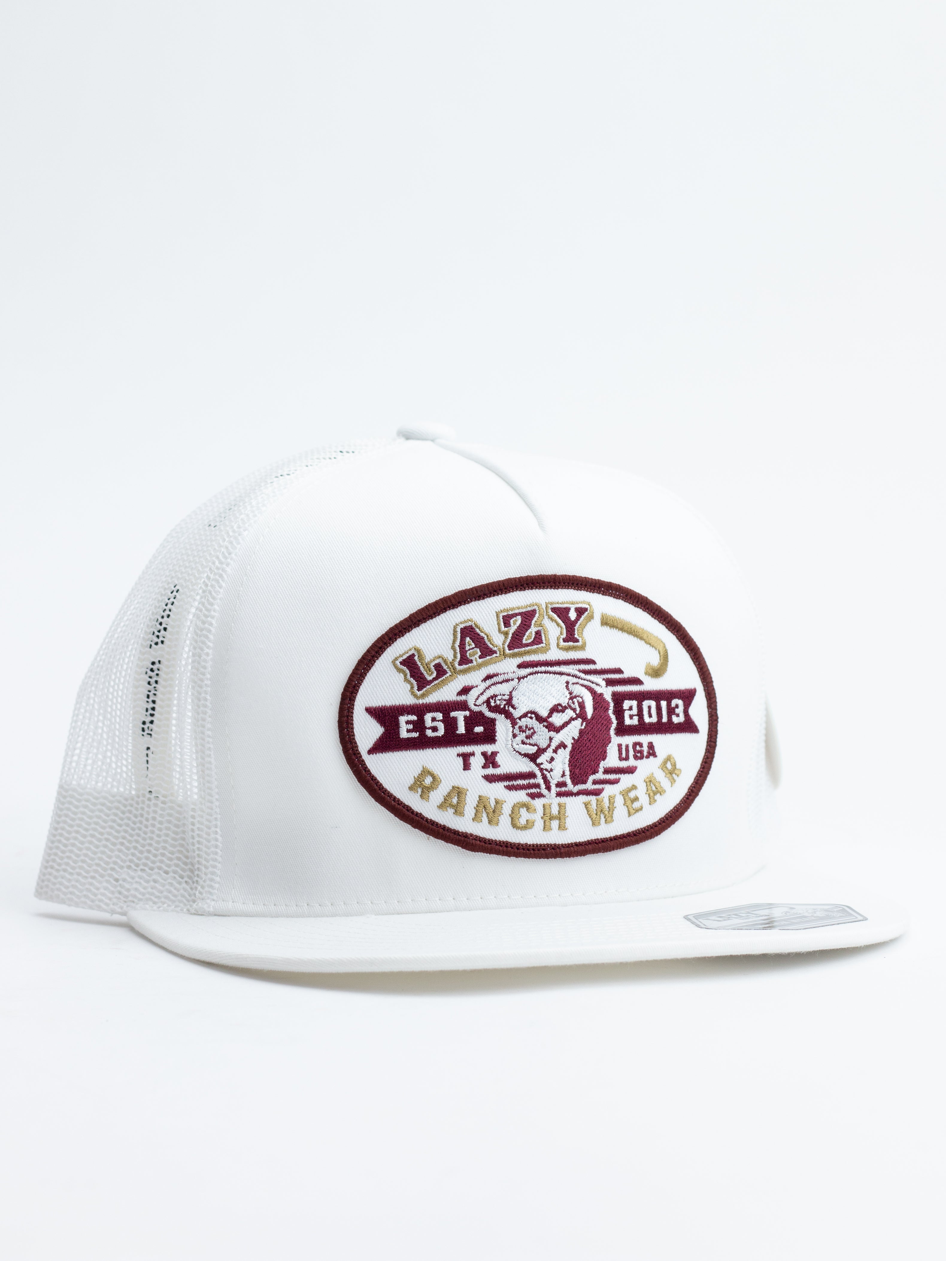 Lazy J Ranch White Cattle King Classic Five Panel Trucker Hat