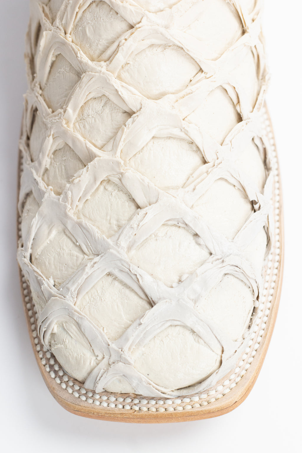 Chero's Faux Big Bass (Leather Print) - Matte Cream