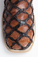 Chero's Faux Big Bass (Leather Print) - Gloss Cognac