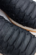 Chero's Faux Jumbo Snake (Leather Print) - Matte Black