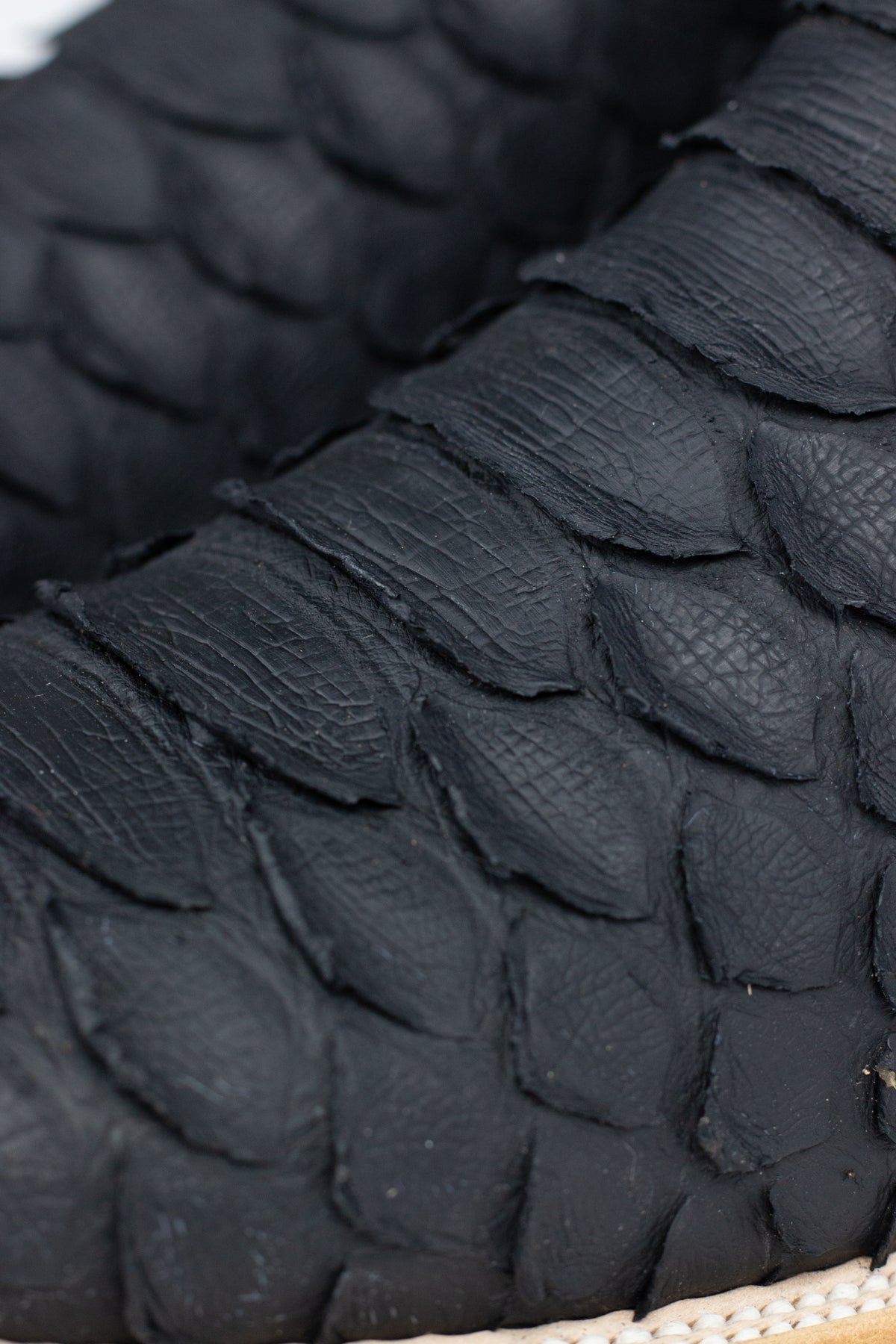 Chero's Faux Jumbo Snake (Leather Print) - Matte Black