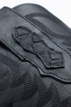 Chero's Faux Jumbo Snake (Leather Print) - Matte Black