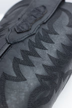 Chero's Faux Jumbo Snake (Leather Print) - Matte Black