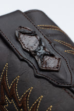 Chero's Faux Big Bass (Leather Print) - Gloss Brown