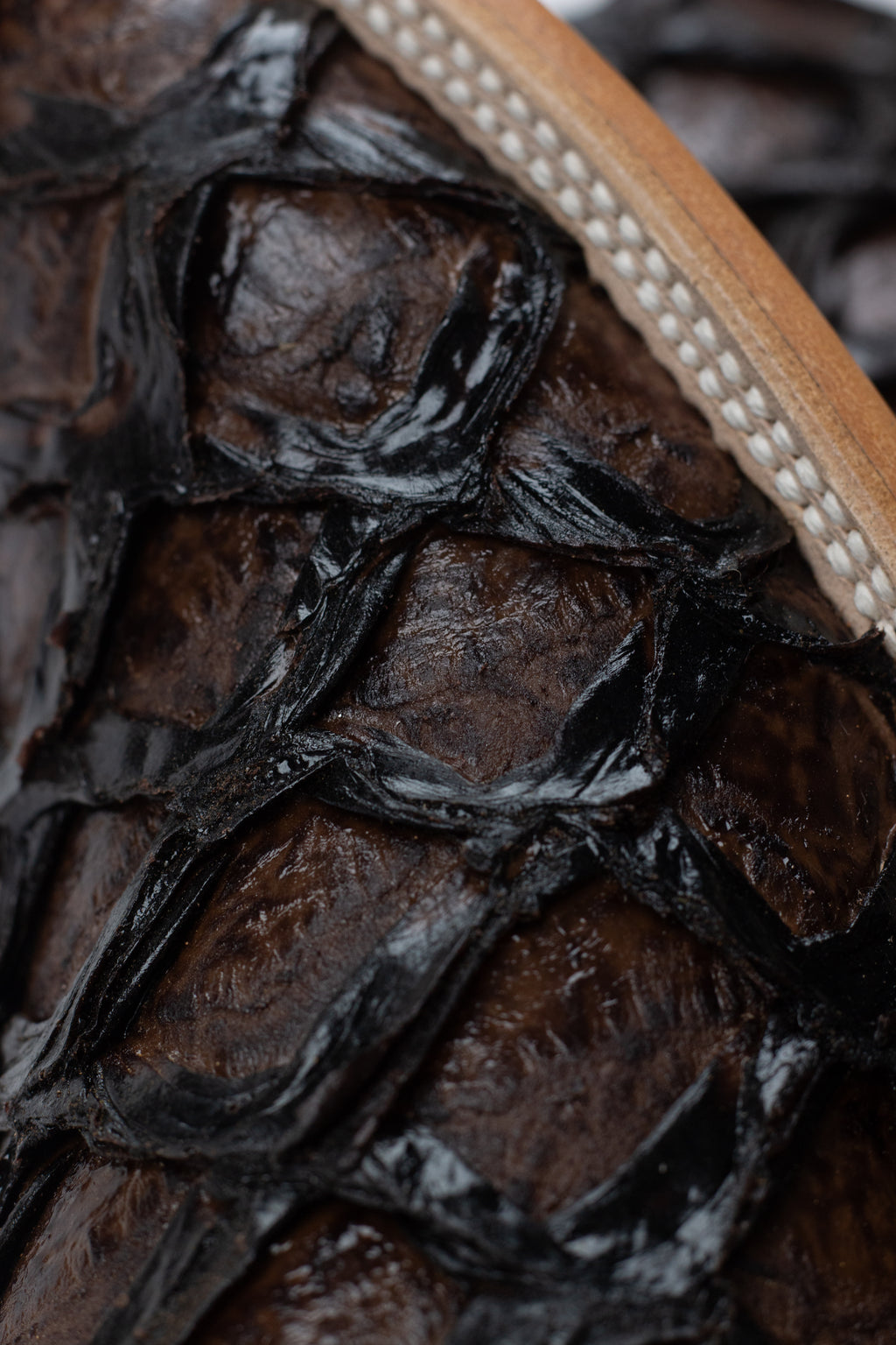 Chero's Faux Big Bass (Leather Print) - Gloss Brown
