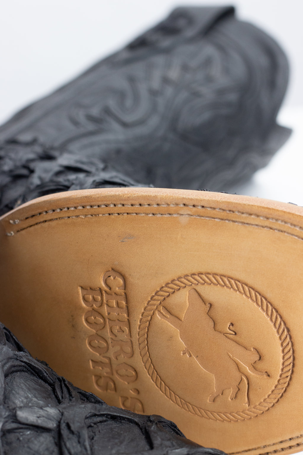Chero's Faux Big Bass (Leather Print) - Matte Black