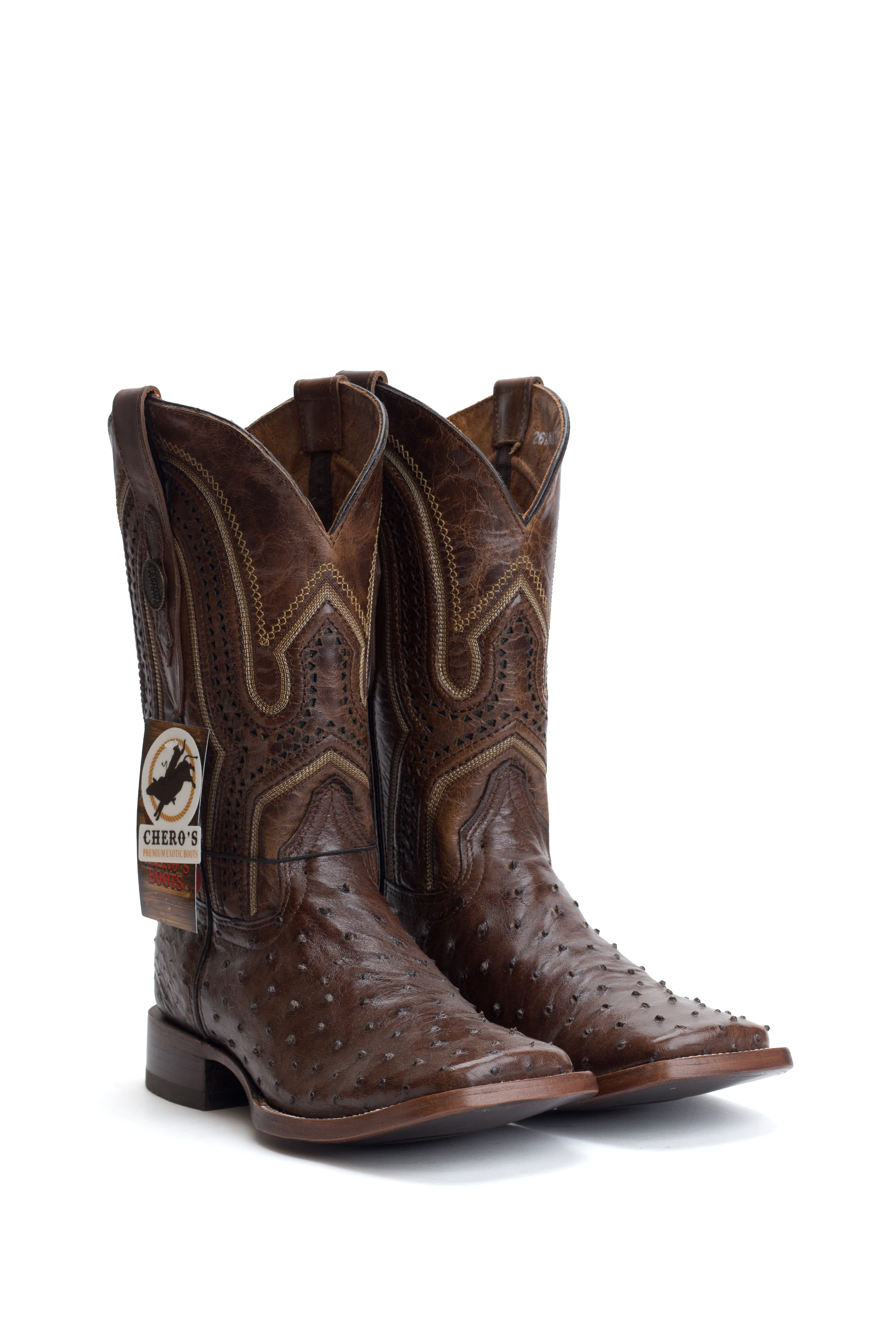 Chero's Premium Exotic Ostrich Kango Brown