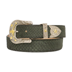 Chero's Premium Exotic Python Belt - Safari Green