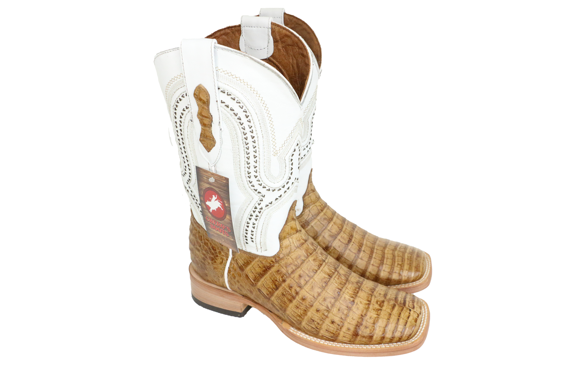 Chero's Premium Exotic Caiman Belly Antique Saddle