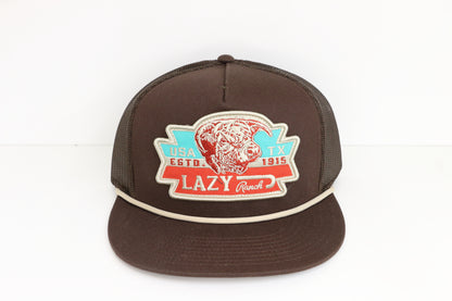 Lazy J Ranch Brown El Rancho Classic Rope Trucker Hat