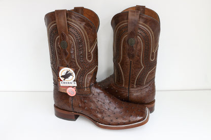 Chero's Premium Exotic Ostrich Kango Brown