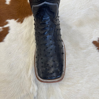 Chero's Premium Exotic Ostrich Black Dark Sole