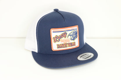 Lazy J Ranch Navy & White Retro Hereford Classic Five Panel Trucker Hat